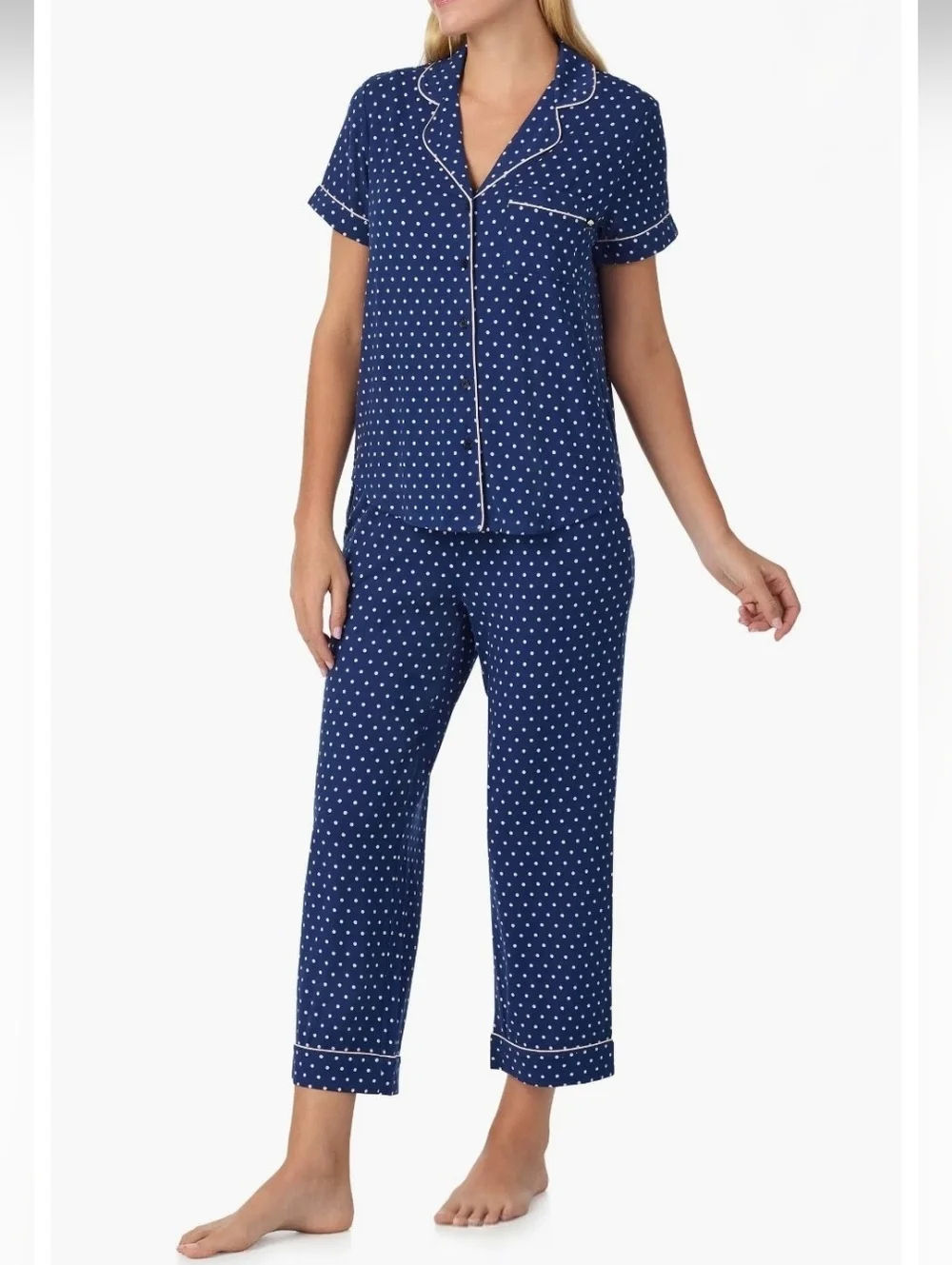 Kate Spade New York Blue & White Polka Dot Design Spring / Summer Pj Set π - Picture 8 of 10
